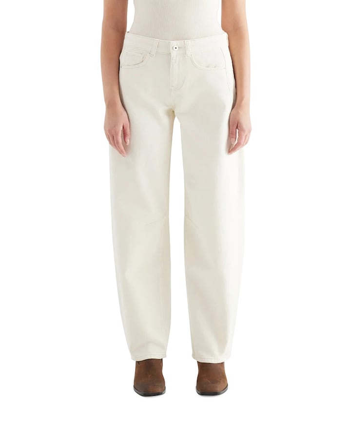 mid waist balloon jeans ecru