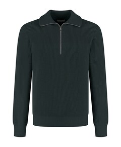 Heren trui met rits groen