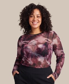Dames longsleeve bordeaux