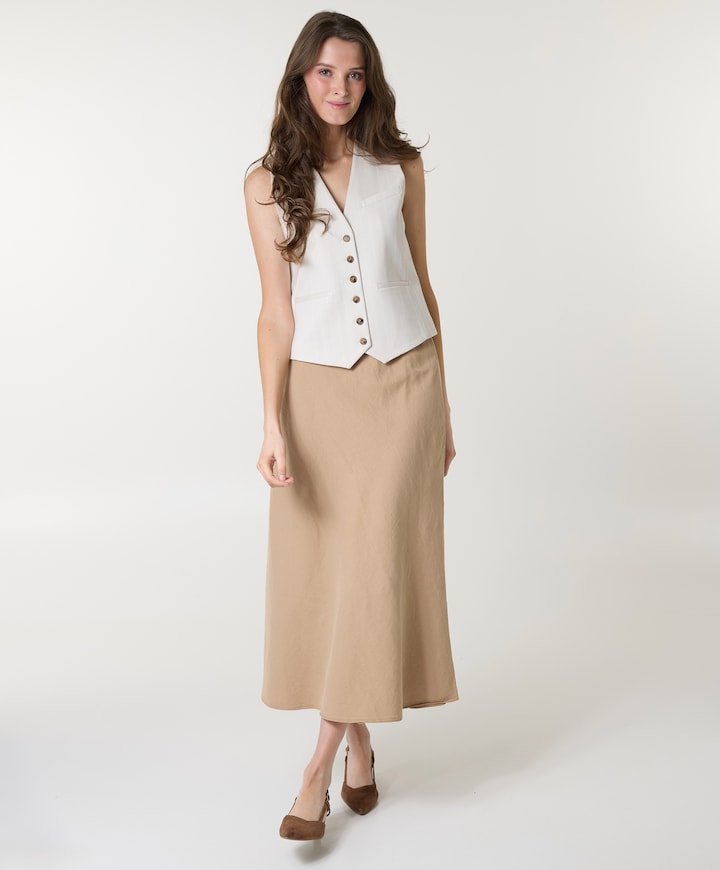 Dames rok beige
