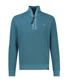 Heren trui met rits blauw