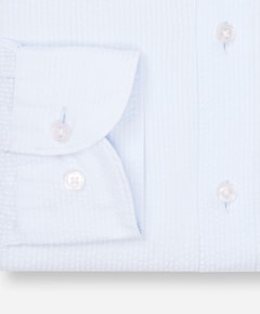 Heren overhemd lange mouw blauw