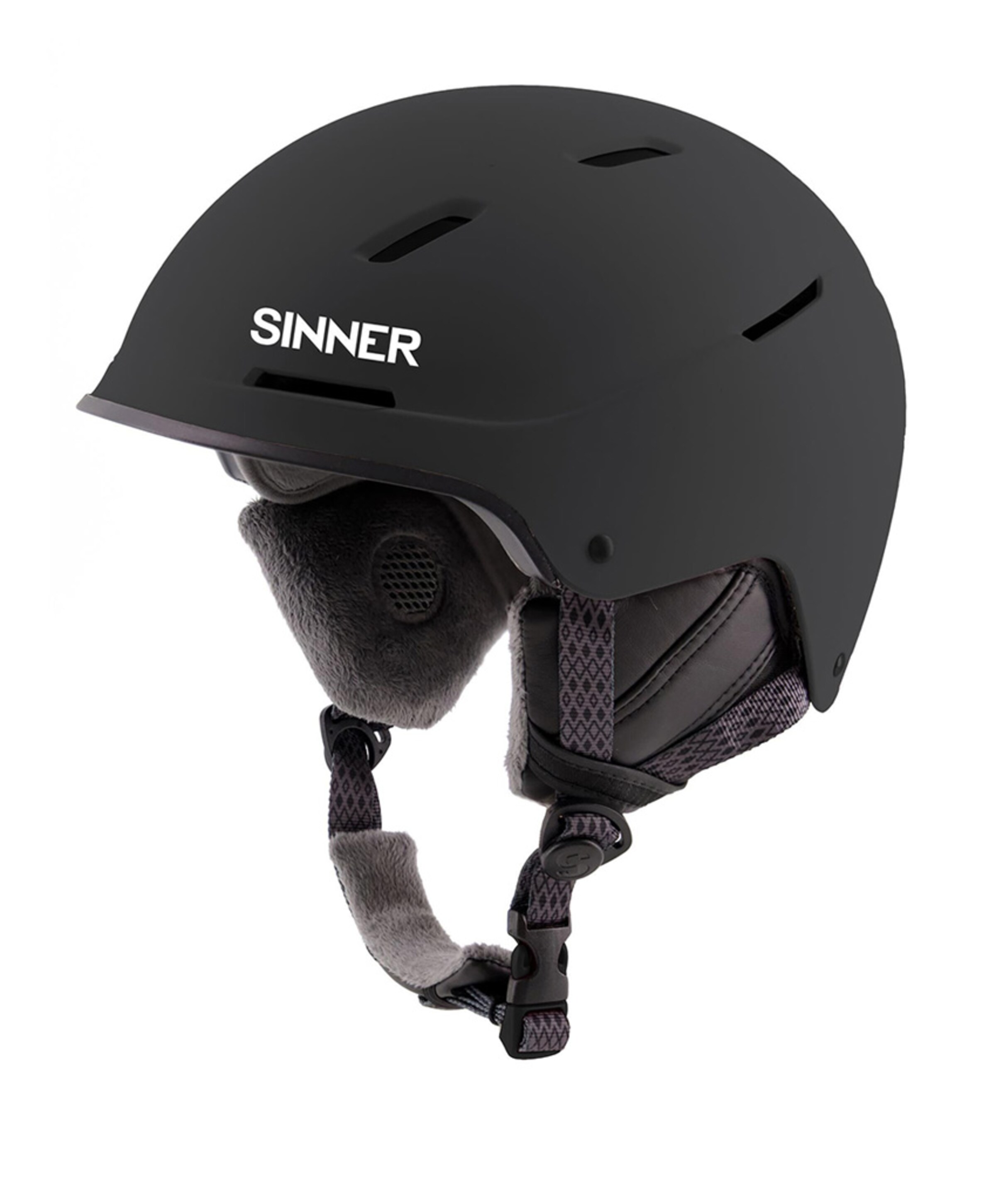 Skihelm uniseks zwart