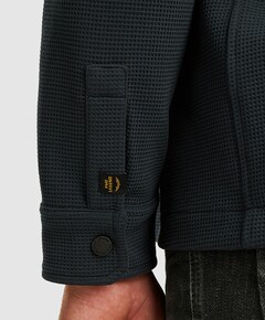 Heren overhemd lange mouw blauw