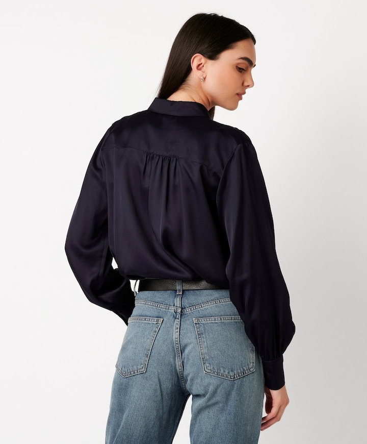Dames blouse blauw