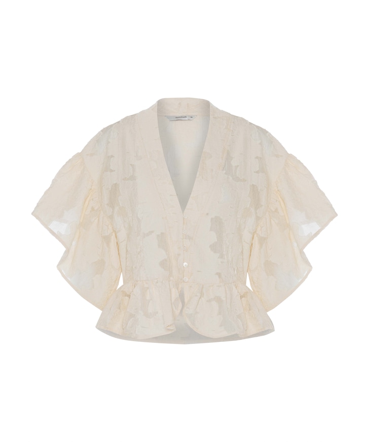 Dames top ecru
