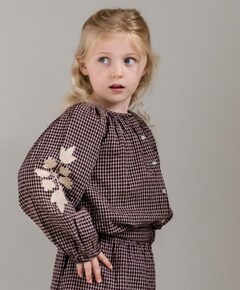 Meisjes blouse lange mouw bordeaux