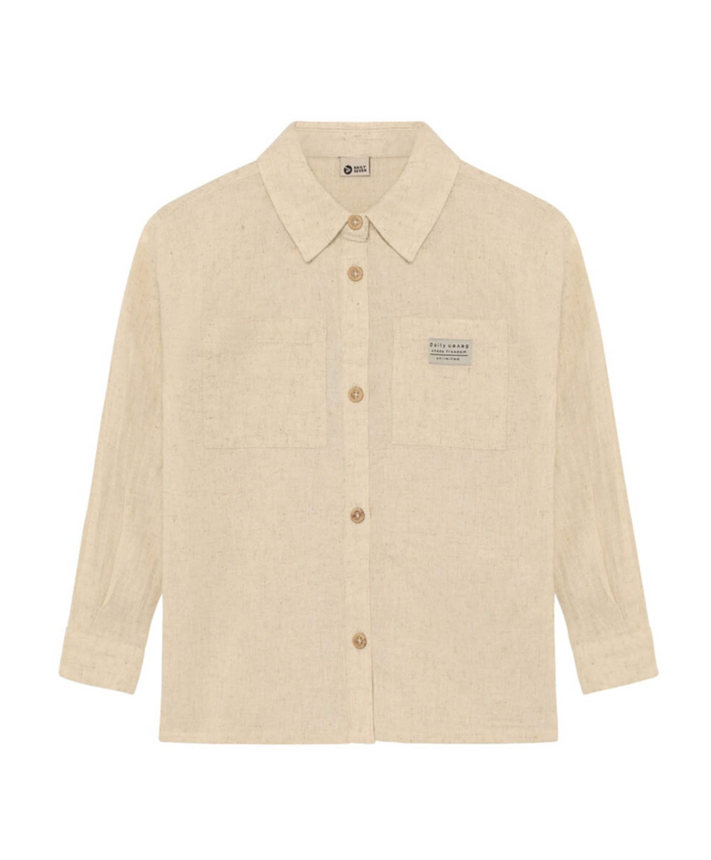 Jongens overhemd lange mouw beige