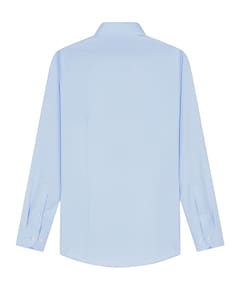 Heren overhemd lange mouw blauw