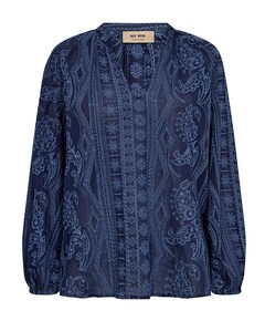Dames blouse blauw