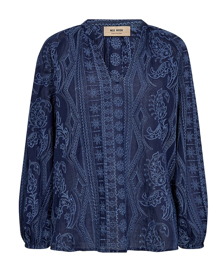 Dames blouse blauw