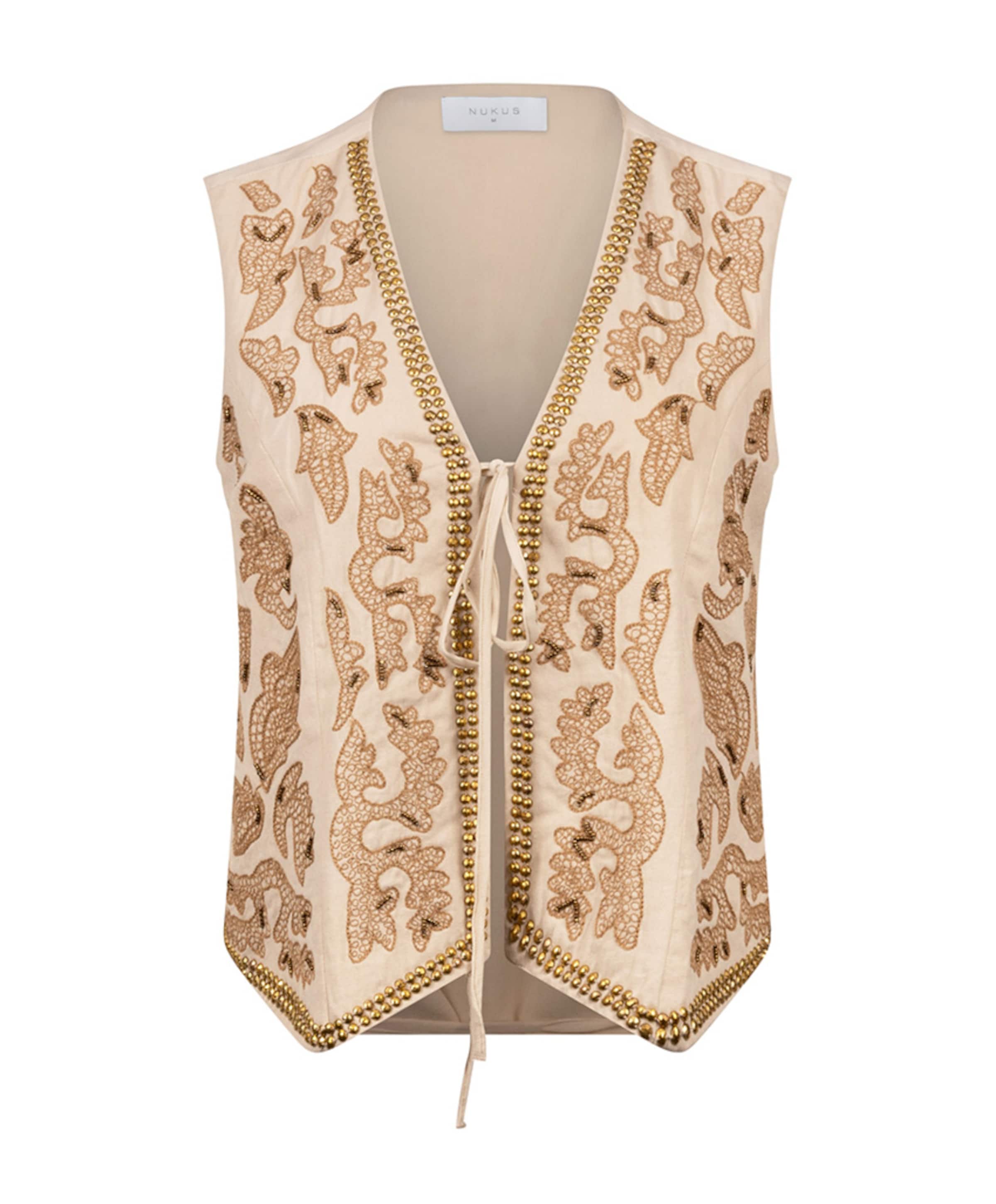 Dames gilet beige