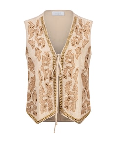 Dames gilet beige