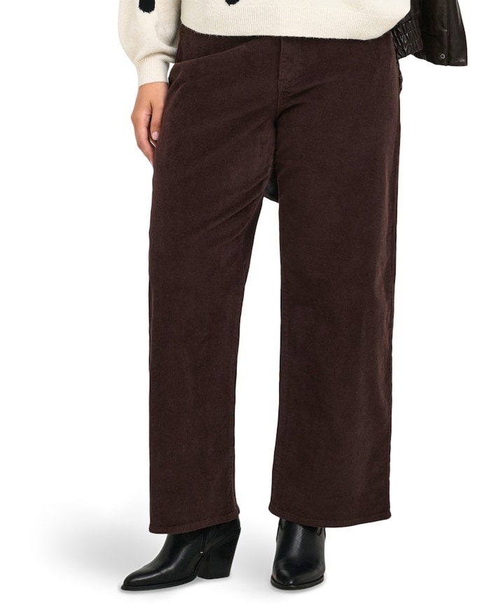 CARHOPE GLOBAL EX HW WIDE CORD PNT dames broek bruin