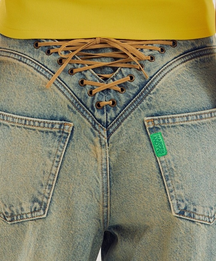 LUCKY-YVE dames jeans blauw