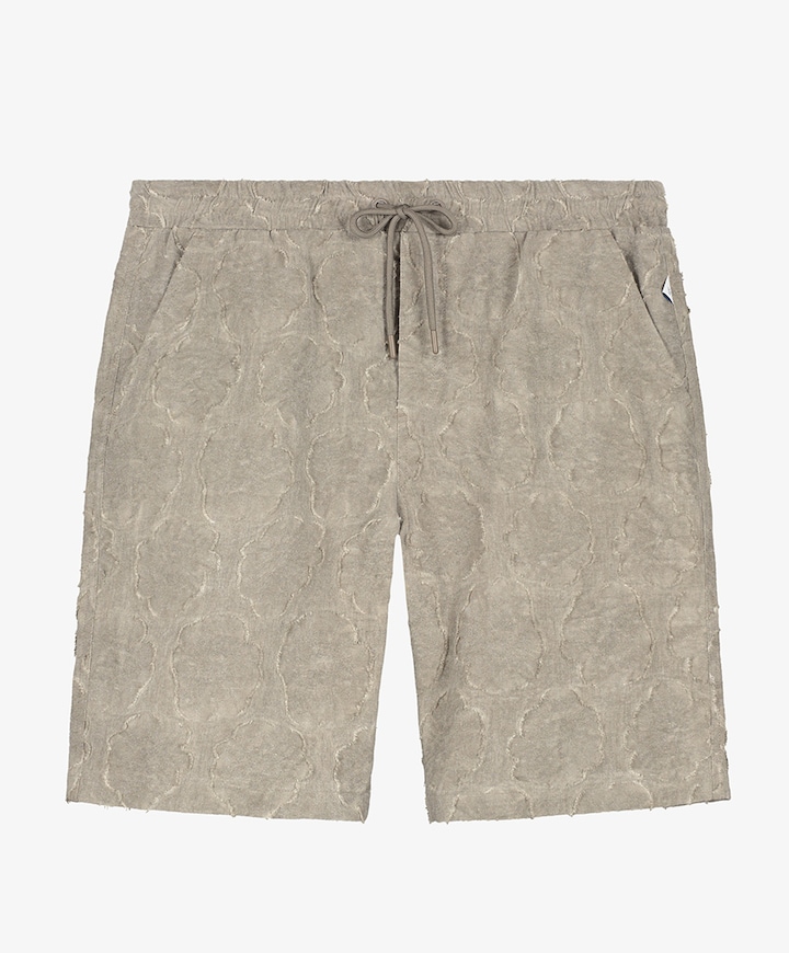 CROISIC GARMENT DYED JACQUARD SHORT heren korte broek bruin