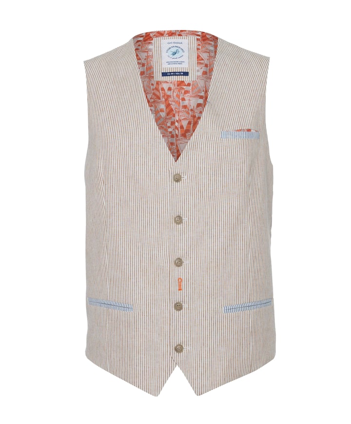 Heren gilet beige