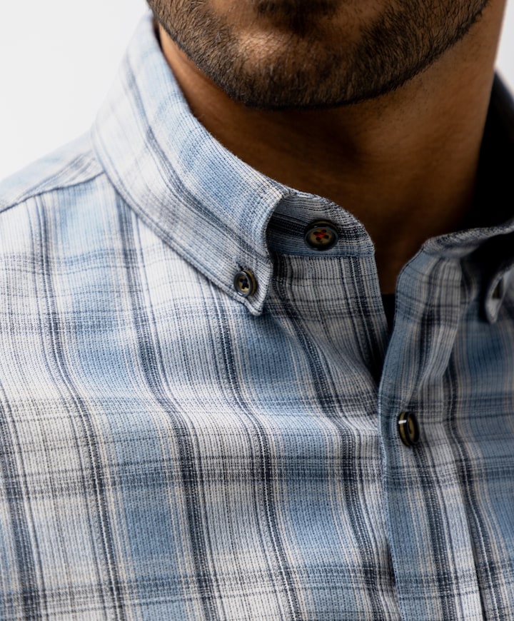 Heren overshirt blauw
