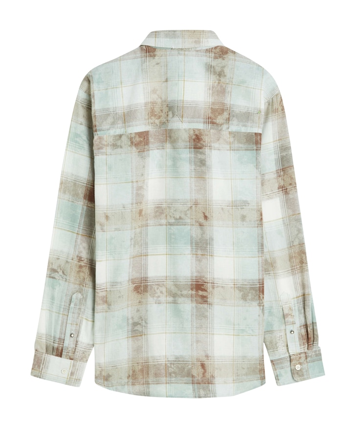 Heren overhemd lange mouw blauw