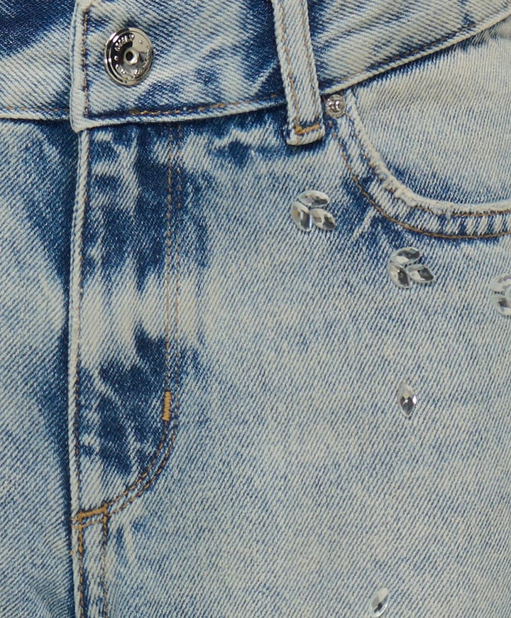 KOGELLA MW RHINESTONE WIDE TAI518 D meisjes jeans blauw