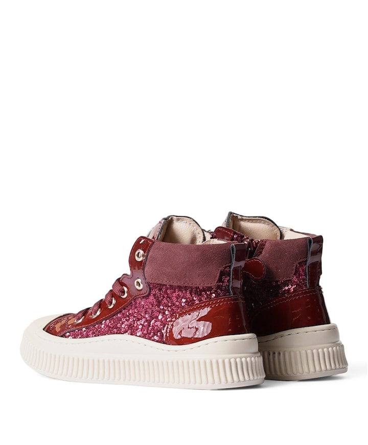 meisjes veterschoenen bordeaux