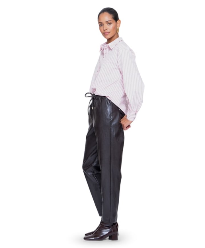 Pu dames broek bruin