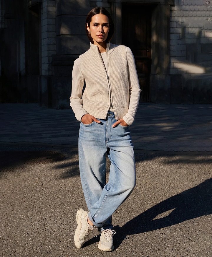 High-waist jeans dames jeans blauw