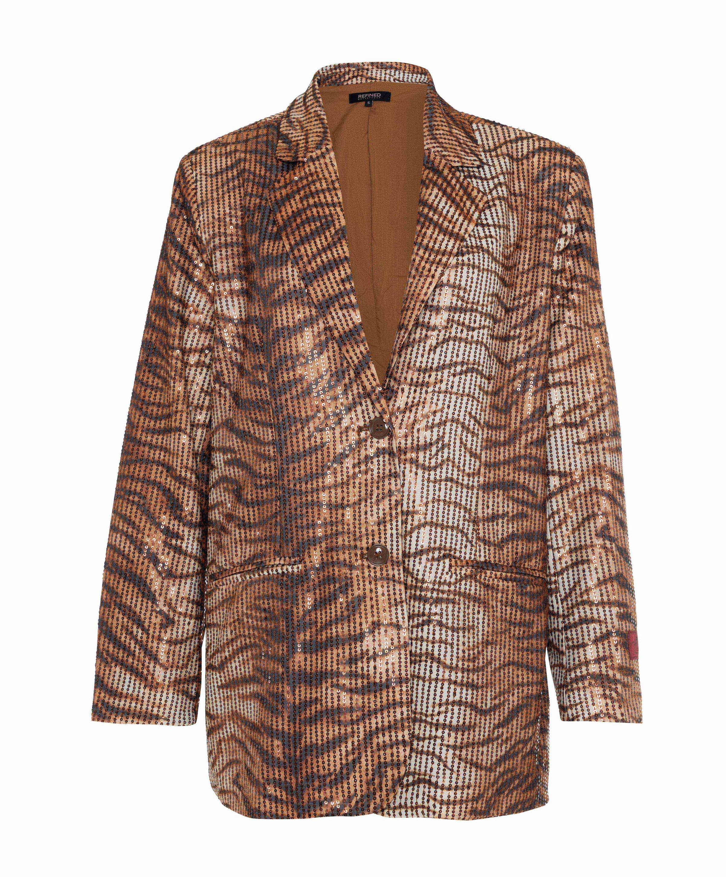 Dames blazer bruin