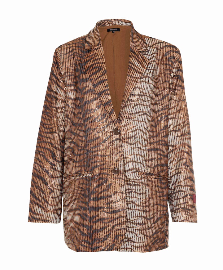 Dames blazer bruin