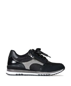 Women Lace-up dames sneakers zwart