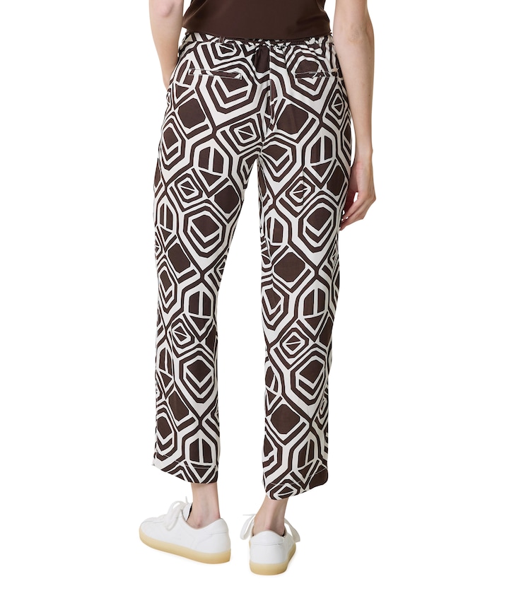 Pia Wide Chic 7/8 dames broek bruin