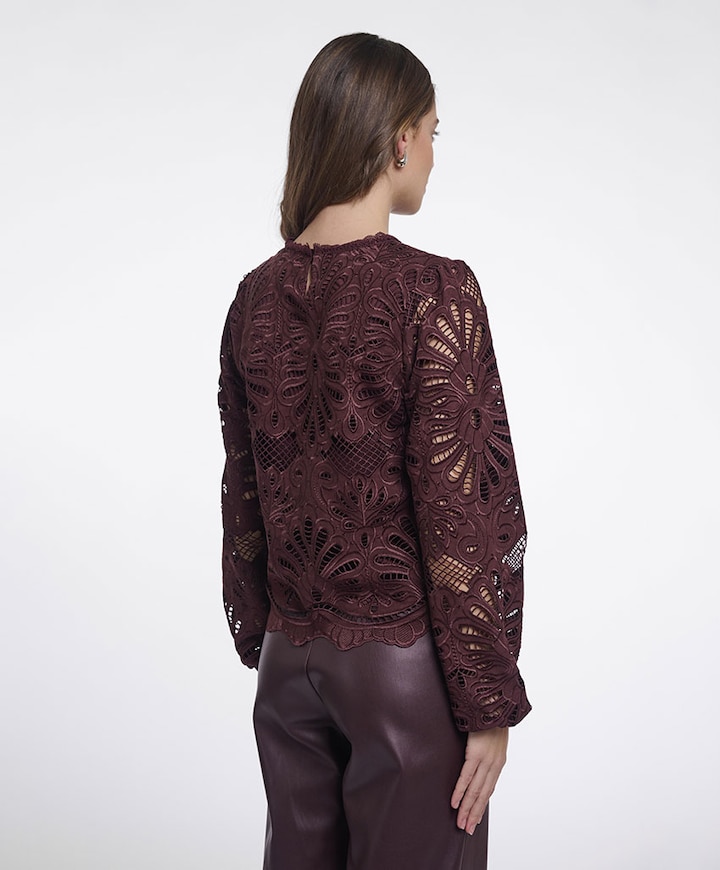 Dames blouse bordeaux