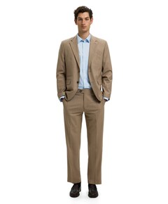 SLMREG-NEIL CHECK TRS heren broek bruin
