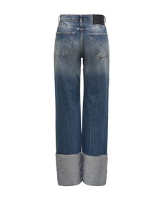 ONLBAKERLOO HW WIDE FOLD-UP RED jeans blauw