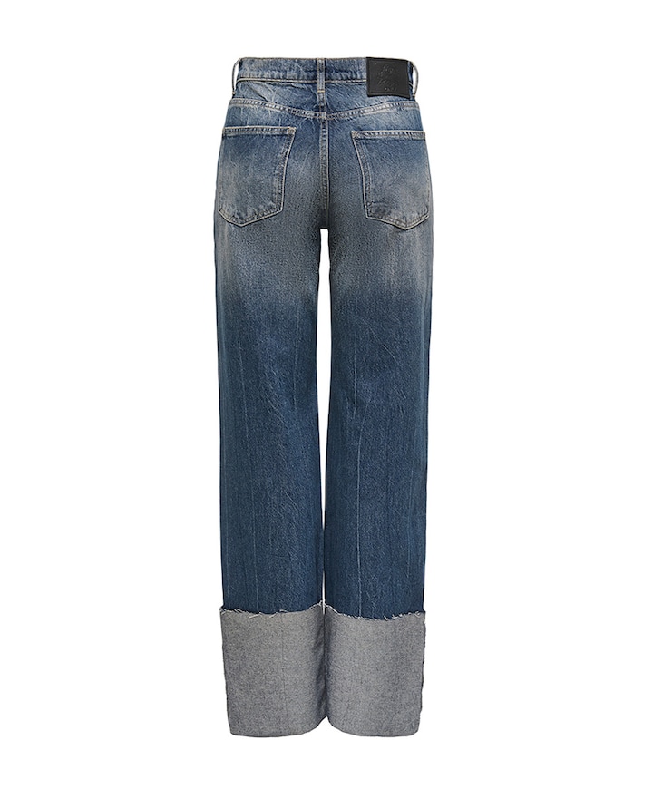 ONLBAKERLOO HW WIDE FOLD-UP RED jeans blauw