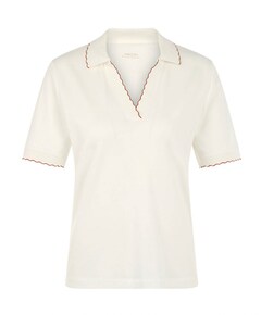 Dames polo ecru