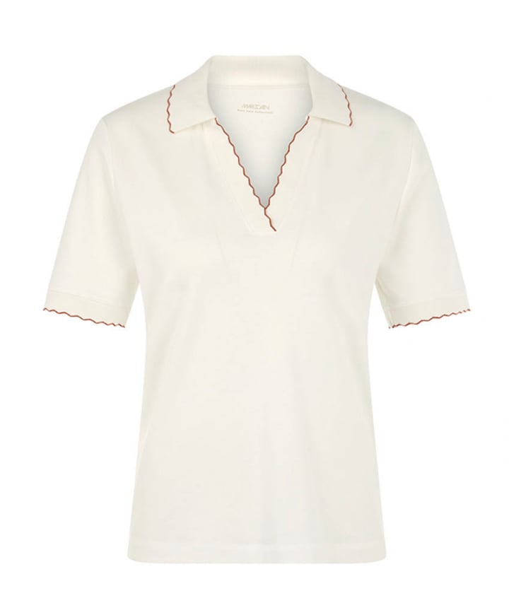 Dames polo ecru