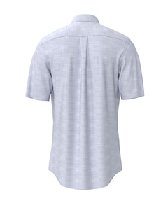 Heren overhemd korte mouw blauw