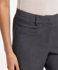 Geweven met rechte pijpen dames broek grijs