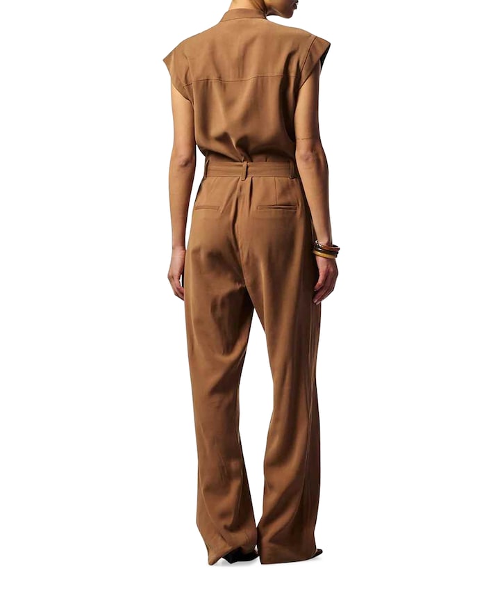 LISANA TENCEL TEN 545 dames jumpsuit bruin