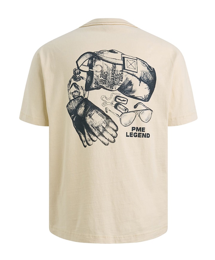 Heren T-shirt ecru