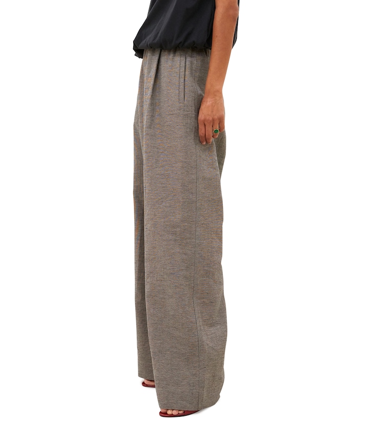 benji melange dames broek grijs