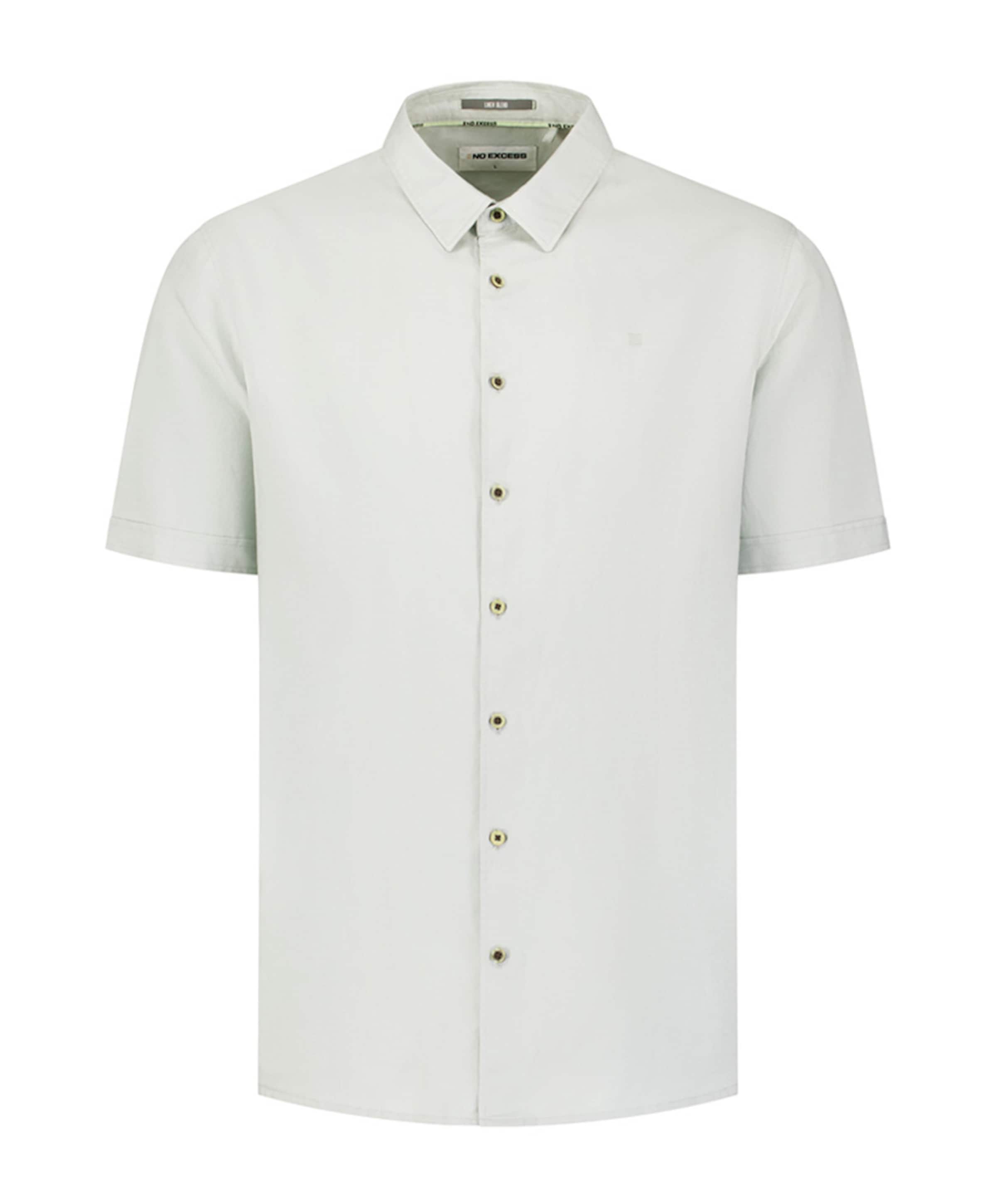 Heren overhemd korte mouw groen