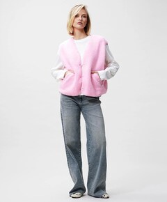 Dames gilet roze