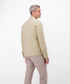 Heren overhemd lange mouw beige