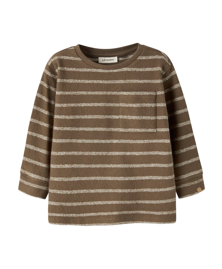 NMMOBY LS LOOSE TOP LIL meisjes korte broek bruin