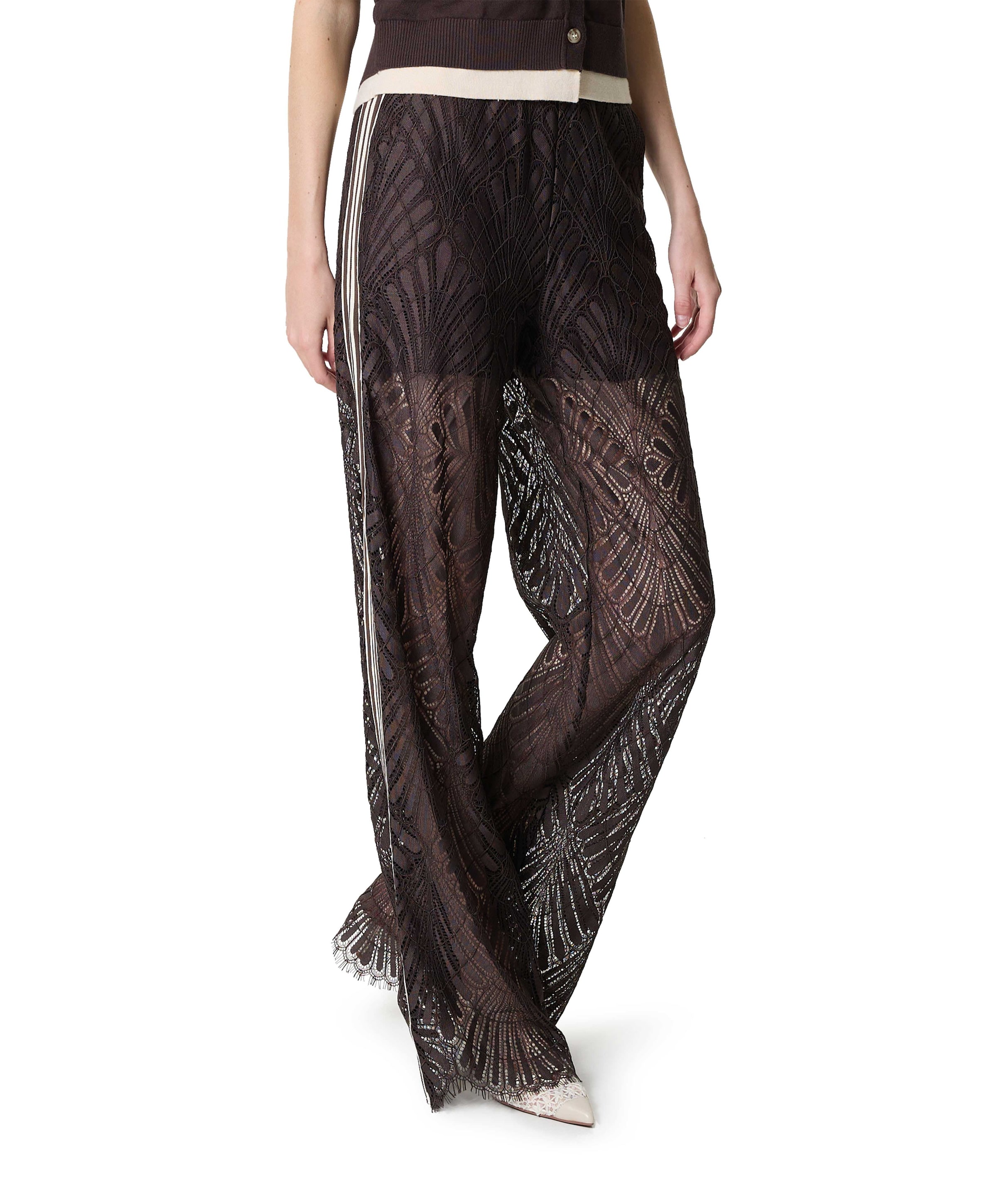 LetiCC Lace Panel LL dames broek bruin