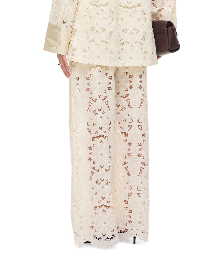 ROUEMORY HW F/L W/F PANTS/1 dames broek beige