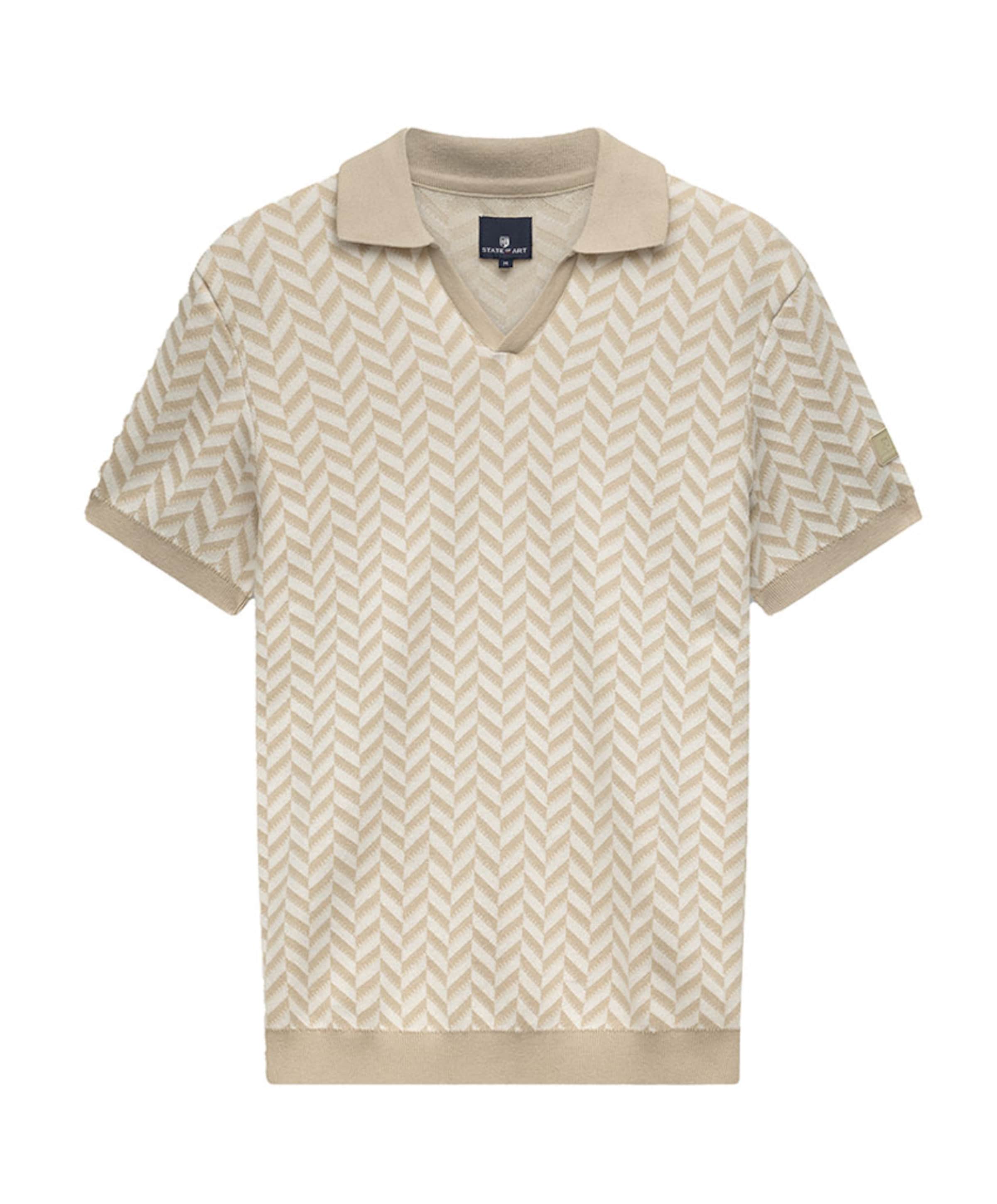 Heren polo beige
