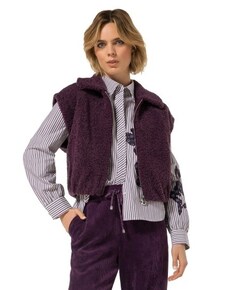 Dames gilet paars